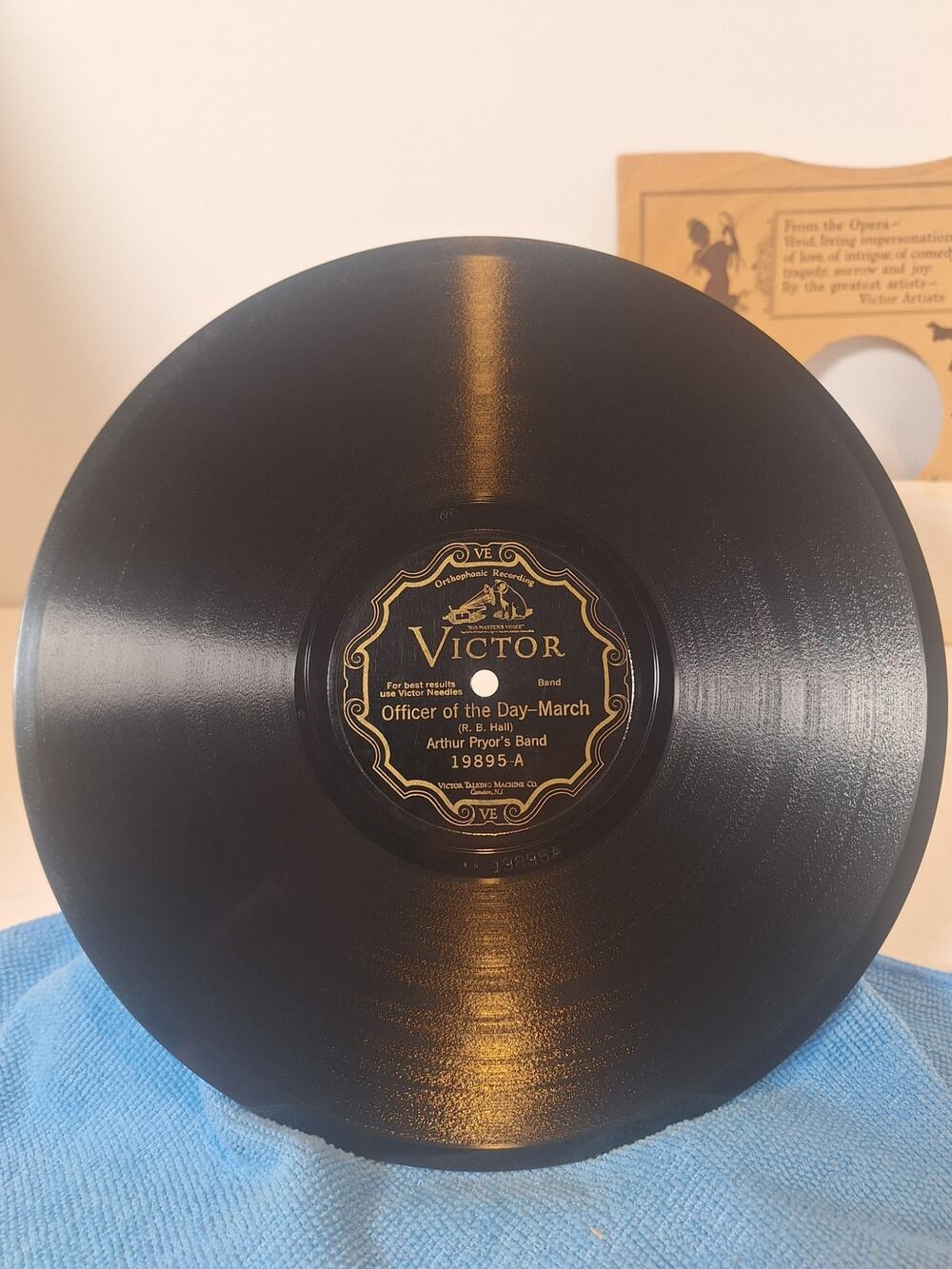 Victor 19895-A- Officer of the Day March- Arthur Pryor’s Band 78 RPM- Excellent